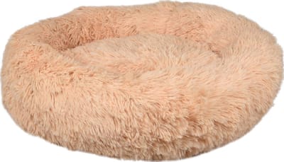 Flamingo Mand "Krems" – Rond – Crème – 50 x 32 x 18 cm – Knusse Mand voor Katten en Kleine Honden zoals Chihuahua, Maltezer en Yorkshire Terrier