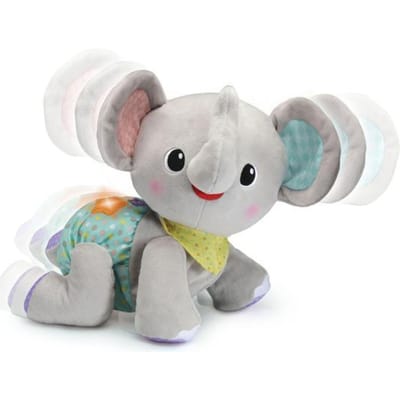 VTech Kruip & Leer Baby Olifant - Moedigt Kruipen Aan - Interactief Speelgoed - Knuffel Leert Cijfers & Kleuren - 9 tot 36 Maanden