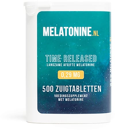 Melatonine.nl - Melatonine 0,29 mg Time Released - 500 tabletten - Melatonine Time Released Supplementen - vegan - voedingssupplement