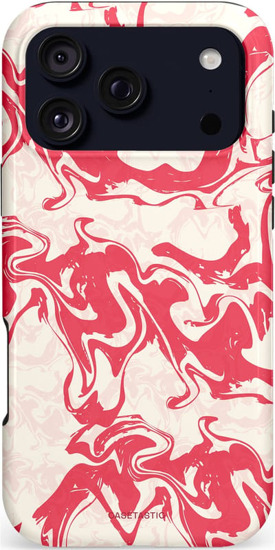 Casetastic hoesje geschikt voor Apple iPhone 17 Pro Max - MagSafe - Dubbellaagse bescherming - Marshmellow Explosie - Fashion Case - Koraal Wit Crème Lichtroze