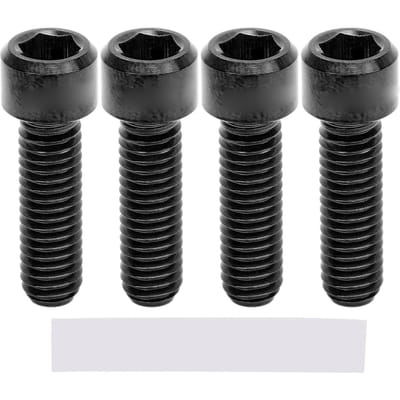4PCS M6x20mm Boulons Fixes pour Frein à Disque Vis pour Étriers de Frein à Disque en Alliage de Titane pour Système de Freinage de Vélo de Montagne Black