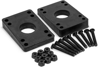 Longboard Risers - Riser Pads - Skateboarden - 2 Hoekverhogingen - 8 Bouten - Zwart