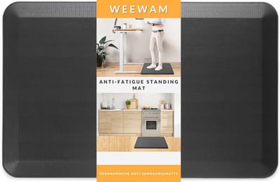 Comfortabele Anti-Vermoeidheid Traagschuim Vloermat - Ideaal voor Keuken, Kantoor en Wasruimte - Vlekbestendig en Antislip - 51 x 81cm - Zwart