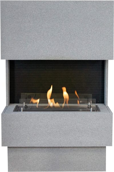 Xaralyn Bio-ethanol haard - Nuoro B - betonlook - 3 KW verwarming - haardombouw inclusief inbouwhaard - echte vlammen - sfeerhaard