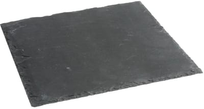 Secret de Gourmet Serveerplankje voor hapjes/fingerfood - 25 x 25 cm - Leisteen - borrelplank - tapasplank - kaasplank