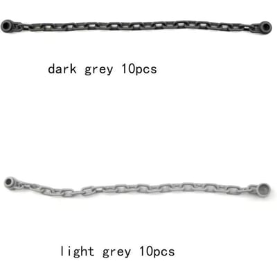 20 stuks Militaire Ketting Bakstenen Bouwstenen MOC DIY Accessoire voor Stad Militaire Scène Speelgoed 30104 92338 gray