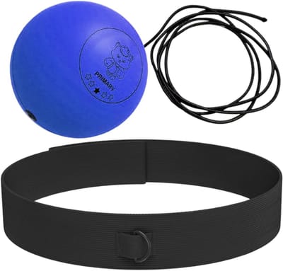 Boksbal Hoofdband Set - Reflex Bal Training - Hand-Oog Coördinatie - PU Schuim Constructie - 25 x 4 cm - Blauw