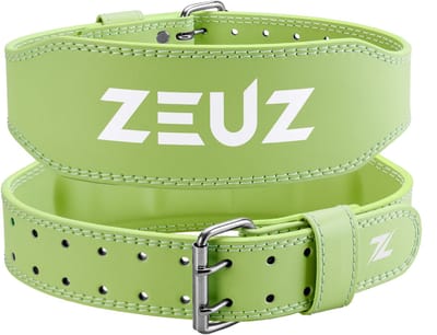 ZEUZ Lifting Belt voor Fitness & CrossFit – Gewichthefriem – Powerlift & Gewichtheffen Riem – Lichtgroen - Maat S