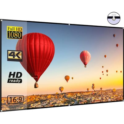 72 inch Draagbaar HD Projectiescherm 16:9 Projectiescherm Opvouwbaar Duurzaam Wandmontage voor Buitenfilms Thuis 80-INCH
