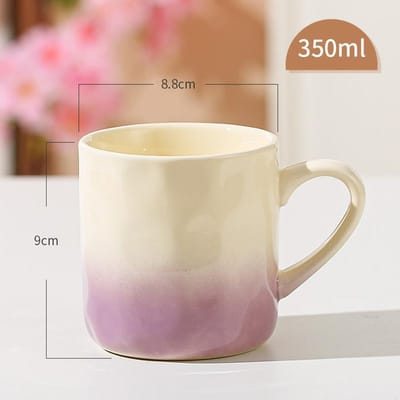 Hoge waarde Kleurverloop Mok voor Thuisgebruik Meisjes Drinkwaterbeker Design Gevoel Keramische Mok Koppel Ontbijtbeker Koffiekop 301-400ml