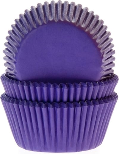 Cupcake cups paars 50x33mm 50st.