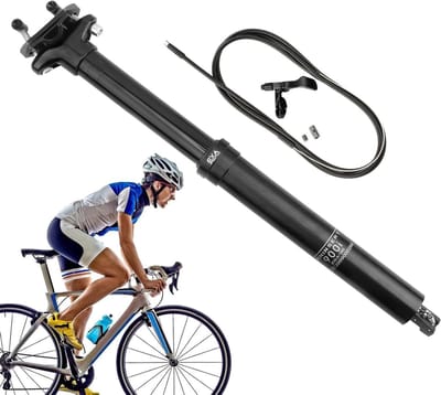 Hydraulisch Zadel - Verstelbaar Zadel - Fietscomfort Verbeteren - Soepele Hoogteverstelling - 125 mm Slag - Zwart