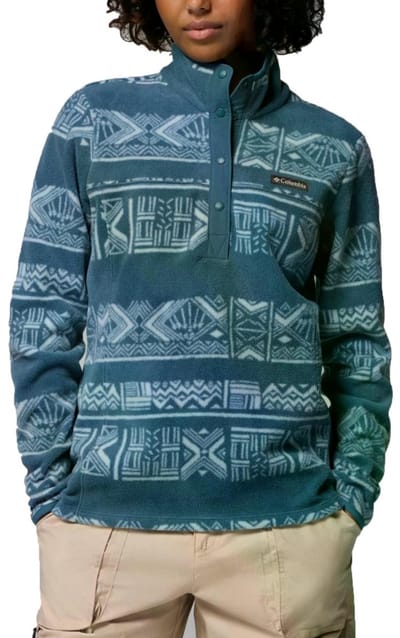 Columbia Benton Springs™ Printed Snap Fleece Met Halve Rits Blauw L Vrouw