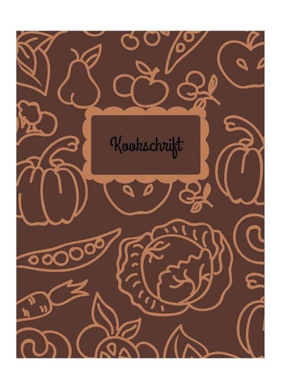 HappyBook - Kookschrift - Recepten - Bruin - Koken - Kookboek - Recepten - Cadeau - Kookliefhebber - Gerechten - Keuken - Gerechtenboek - Softcover - Elastiek - Boekenlegger - Familierecepten - Familie Kookboek - Maak je eigen kookboek - Familybook