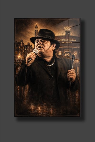 Andre Hazes schilderij op plexiglas 150x67 cm