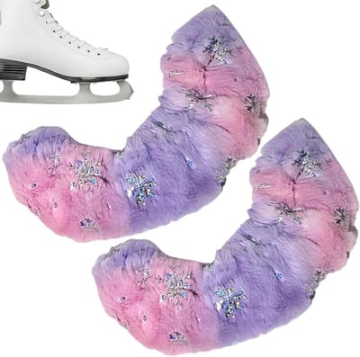 Schaatsbeschermers - Overschoenen Skates - Beschermen van schaatsen - Schokabsorberend ontwerp - 28 x 15 x 7 cm - Paars Roze