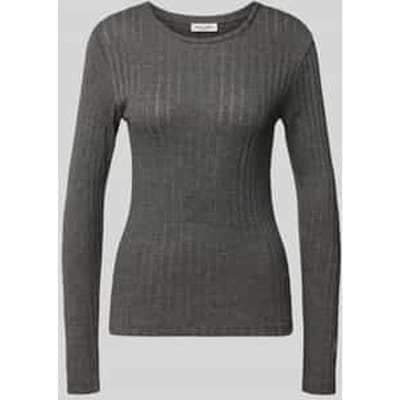 Slim fit shirt met lange mouwen van een mix van katoen en modal