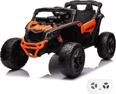 Can-Am Maverick R - Elektrische Kinderauto 12V - 1 tot 6 jaar - 4x4 - Oranje