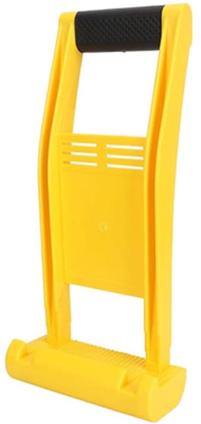 Paneeldrager - Houtplaatlift Handgereedschap - Materiaal Transport - Versterkt Ribontwerp - 43 x 20 x 9 cm - Geel