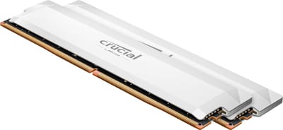 CRUCIAL DDR5 PRO RAM-geheugen - Overclocking Edition - Kit 64GB (2 x 32GB) - 6400 MT/s - CL40 - UDIMM - Wit