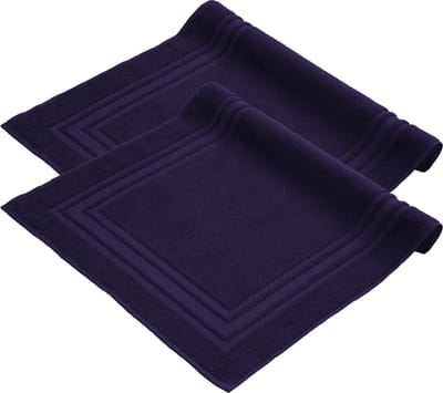 Komfortec Badmat Set - 2 stuks - Handdoek Dikte - Hotelkwaliteit - 50x70 cm - 100% Katoen - Zachte en Absorberende Douchemat/Handdoek - Marineblauw