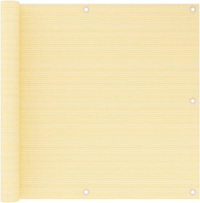 vidaXL - Balkonscherm - 90x500 - cm - HDPE - beige