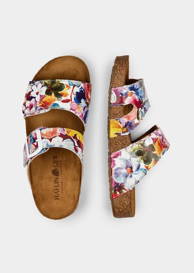 Sandalen met kurken voetbed - meerkleurig / gedess. - Gr. 40 van Goldner Fashion