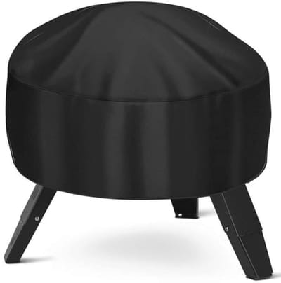 Waterdichte Vuurkorf Bescherming - Zwarte Ronde Cover voor Vuurkorf van 38 Inch