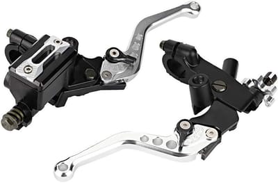 Rem- en Koppeling Master Cilinder 1 Paar 7/8" (22 mm) Universele Motorreservoir Hefbomen - Zilver, Duurzaam en Betrouwbaar