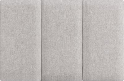 Gestoffeerde wandpanelen Carpino set van 3 stof 60x30 cm grijs [neu.haus]