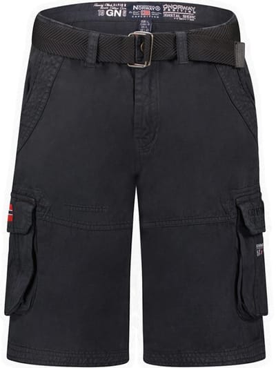 Heren Korte Broek Zakken Geographical Norway Pionec Zwart - XXL