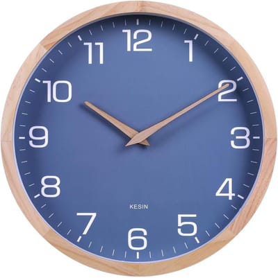 Stille Ronde Wandklok 30 cm - Non-Ticking Modern Analoog Quartz voor Woonkamer, Keuken en Kantoor