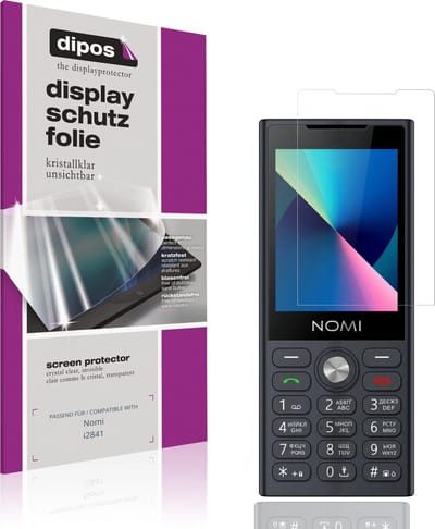 dipos – 4x Beschermfolie geschikt voor Nomi i2841 | Krasbestendige & heldere Screenprotector Ultra-Thin
