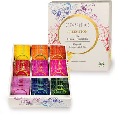 Biologische fruit- en kruidenthee 90-delige geschenkset "ORGANIC HERBAL TEA" - 90 biologische theezakjes in 9 verschillende soorten - 180g *¹
