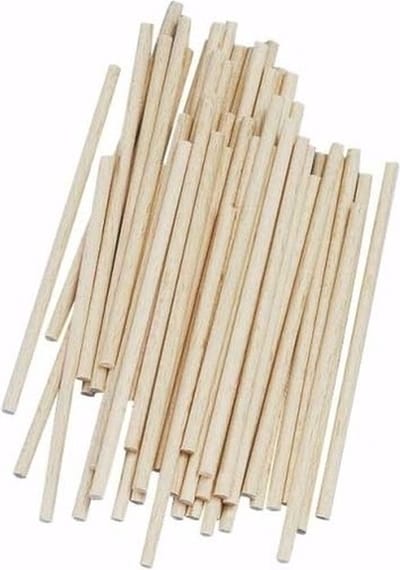 Rayher hobby materialen Knutselhoutjes - 180x stuks - naturel - 10 x 4 mm - Houten vormen knutselen