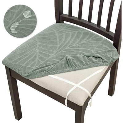1/2 stuks Jacquard Gestreepte Stoelzittinghoezen Effen Kleur Eetkamerstoel Overtrekken Elastische Anti-Vuil Stoelbeschermer voor Huis el 1PC