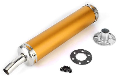 Store_9 - Uitlaat geluiddemper buis - 20 mm - Vermindert lawaai - Goud - Perfecte motoraccessoire - Geschikt voor 2-takt motorfietsen