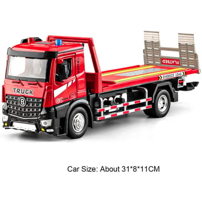 1:24 Wegenwacht Voertuig Platte Politie Vrachtwagen Diecast Legering Model Speelgoed Deuren Geopend Klapbare Achteruitkijkspiegel Kerstcadeaus