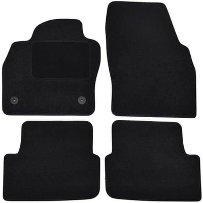 Tapis de sol - Skoda - Fabia - Velours noir - 4 pièces - Ajustement précis