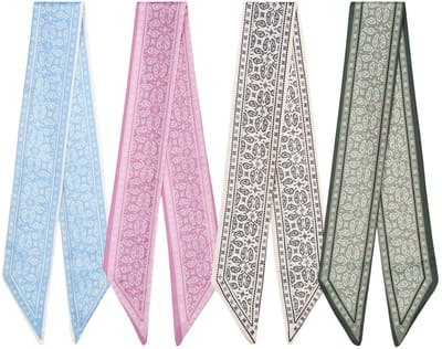 Dailygoods- Sjaal 4 Pack - Portemonnee Sjaal - Skinny Sjaals - Modieuze Accessoires - Zacht Polyester - 86 cm x 6 cm - Sjaalband