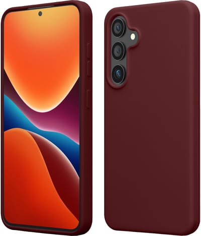 kwmobile telefoonhoesje geschikt voor Samsung Galaxy S25 - Hoesje met siliconen coating - Smartphone case in bordeaux-violet