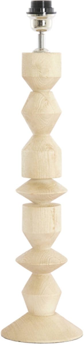 Tafellamp - naturel - Edie - hout - Ø 15cm - E27 - 7044282 - Light & Living