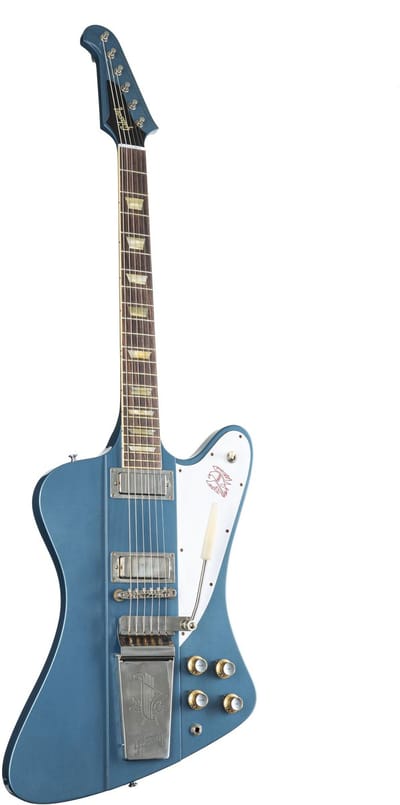 Gibson 1963 Firebird V Maestro Vibrola Ultra Light Aged Pelham Blue #402823 - Custom elektrische gitaar