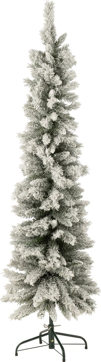 J-Line kerstboom Model Besneeuwd - kunststof - groen - small - 184 cm hoog