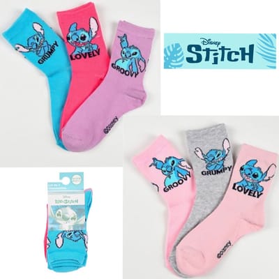 Disney Lilo en Stitch Sokken - Set van 6 Paar - Stitch - Katoen/Polyamide/Elastaan - Maat 31/34