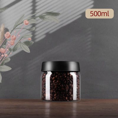 Vacuüm Verzegelde Pot Voorraadpot Koffieboon Glazen Voorraadpot Snoep Voorraadfles Keuken Voedsel Graan Voorraadfles gray