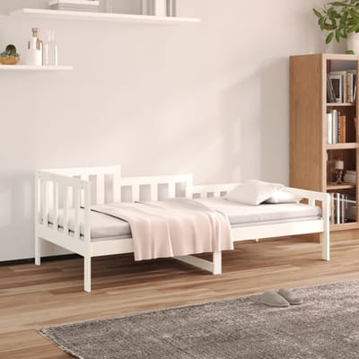 vidaXL - Slaapbank - zonder - matras - 80x200 - cm - massief - grenenhout - wit