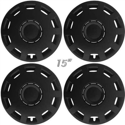GoodGo Wieldoppen GRANIT-B 15 inch mat zwart. Set a 4 stuks in doos (a.u.b. tekst lezen!)