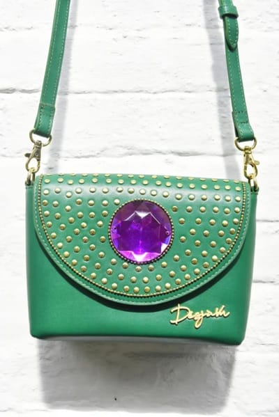 Désjà Vu - The Bling Bag - Groen - Grote Paarse Steen