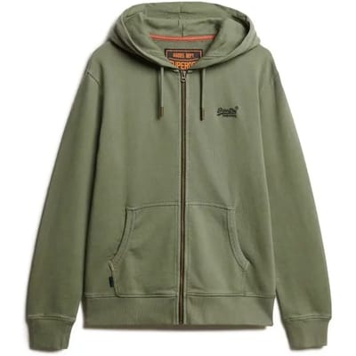 Geweven hoodie met rits en logo Superdry Essential